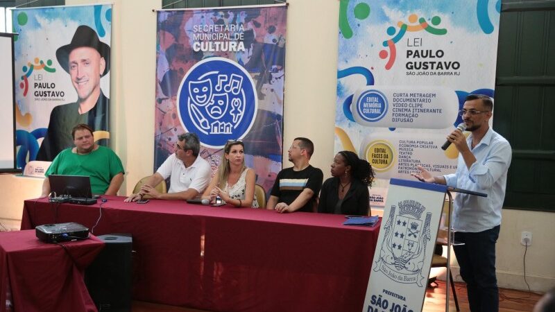 São João da Barra lança editais da Lei Paulo Gustavo