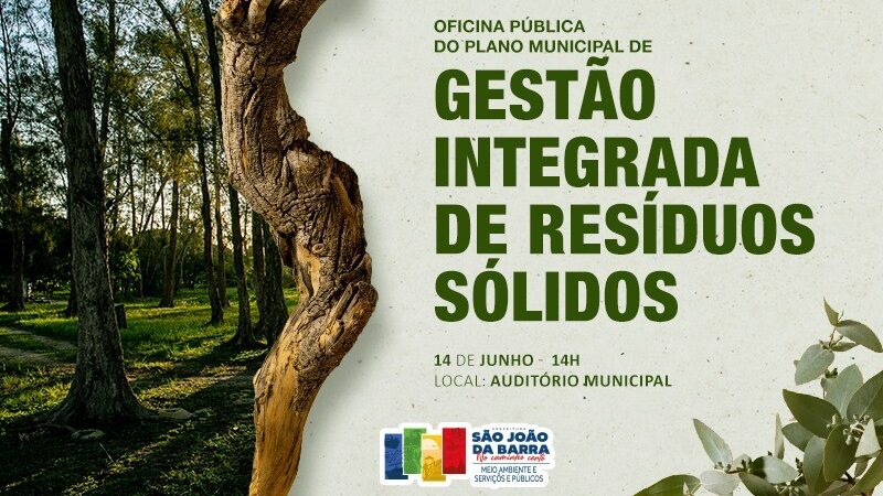 Oficina Pública na sexta-feira discute Plano Municipal de Gestão Integrada de Resíduos Sólidos