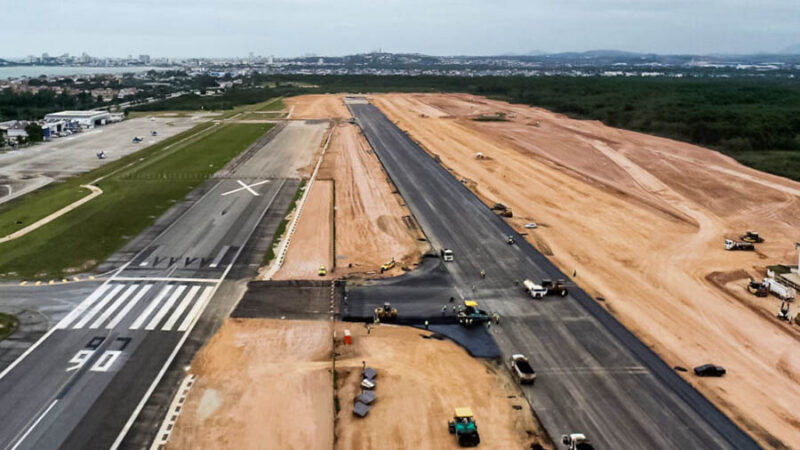 Construção da nova pista do Aeroporto de Macaé-RJ entra em sua reta final