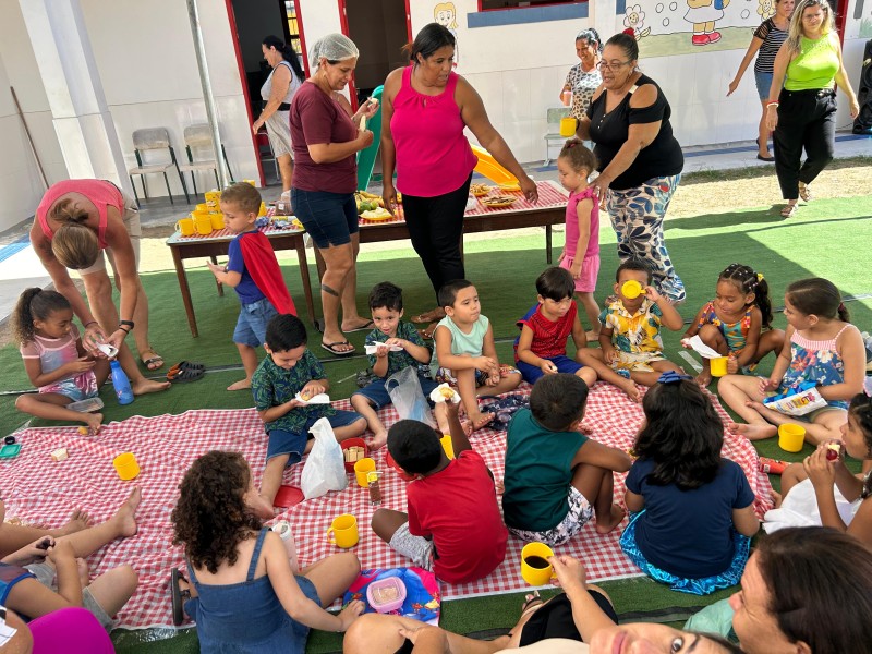 Alegria e brincadeiras no encerramento do Projeto de Férias em SJB
