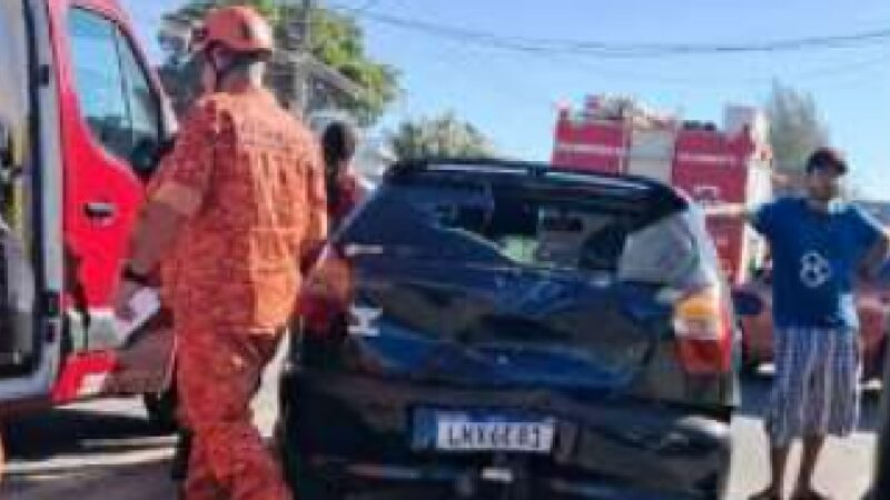 Motociclista fica ferido após colisão com carro em Atafona, distrito de São João da Barra