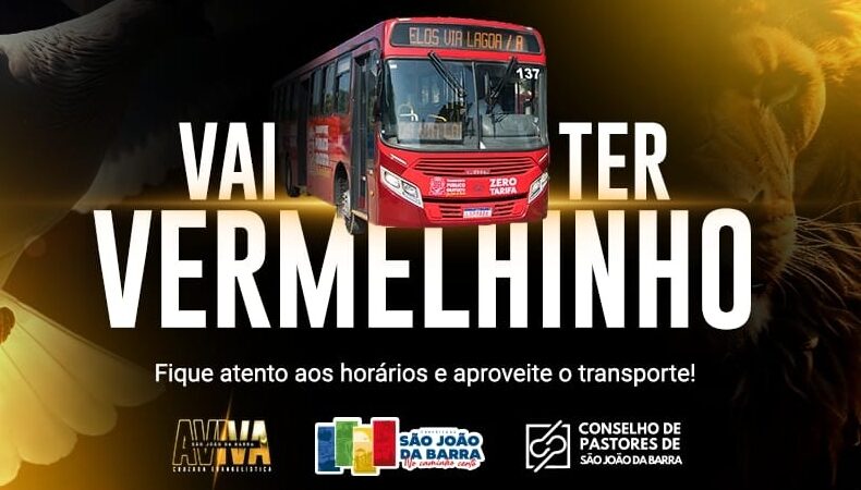 Vermelhinho terá horários extras durante a Cruzada Evangelística Aviva SJB