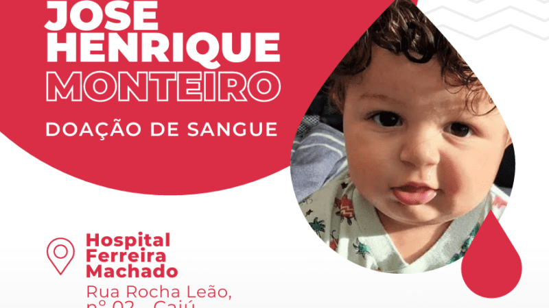 Família pede doações de sangue para bebê atacado por pitbull em Campos