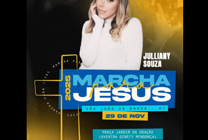 São João da Barra realiza a Marcha para Jesus 2025 no dia 29 de novembro