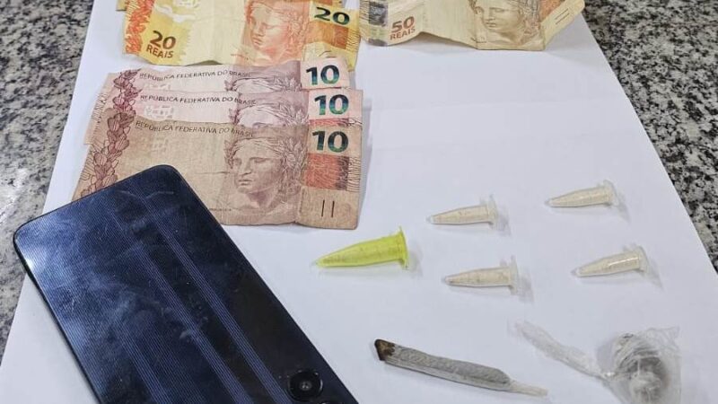 Jovem de 22 anos, preso por tráfico em Grussaí após denúncia e apreensão de drogas