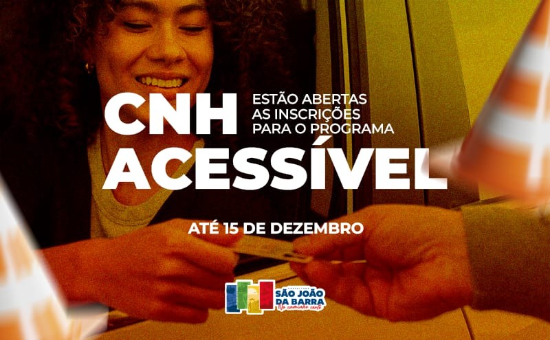 Inscrição para Programa CNH Acessível inicia nesta quarta em SJB