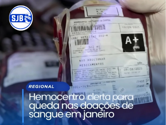 Hemocentro alerta para queda nas doações de sangue em janeiro
