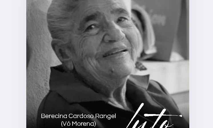 Morre aos 92 anos Berecina Cardoso Rangel, a Vó Morena, bisavó do vereador Caio César
