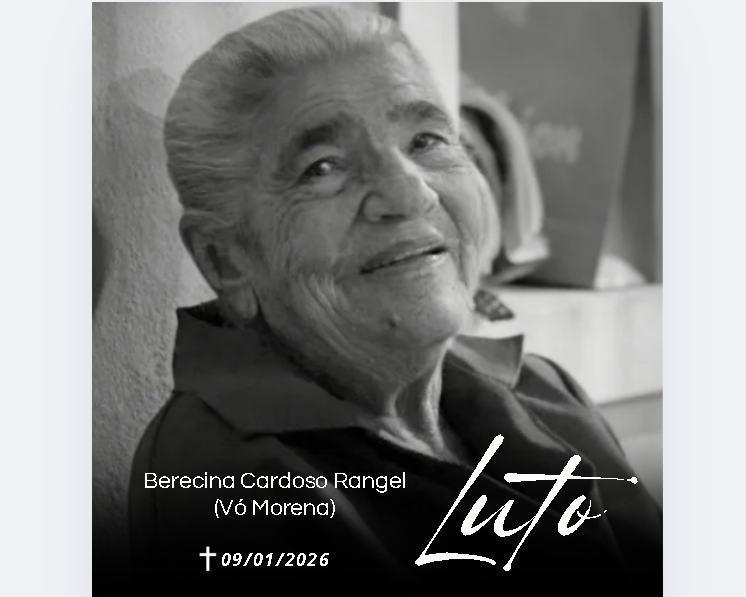Morre aos 92 anos Berecina Cardoso Rangel, a Vó Morena, bisavó do vereador Caio César