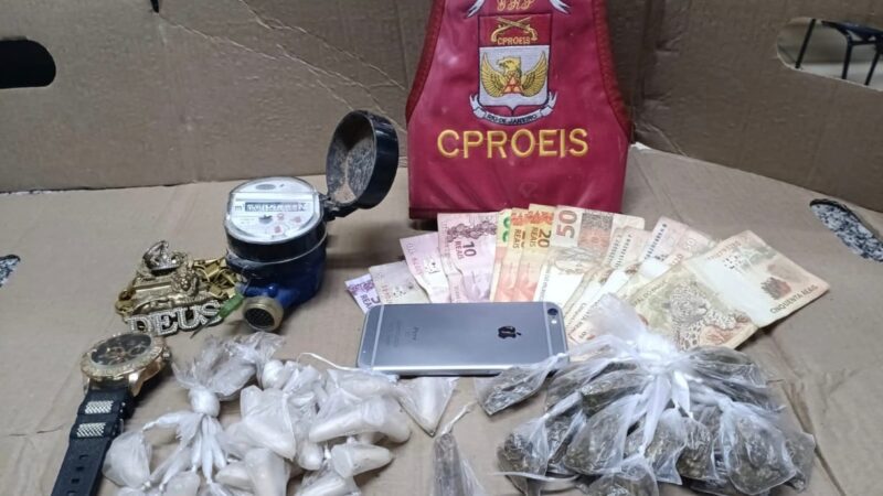 Drogas e dinheiro apreendidos no Açu em ocorrência envolvendo adolescente