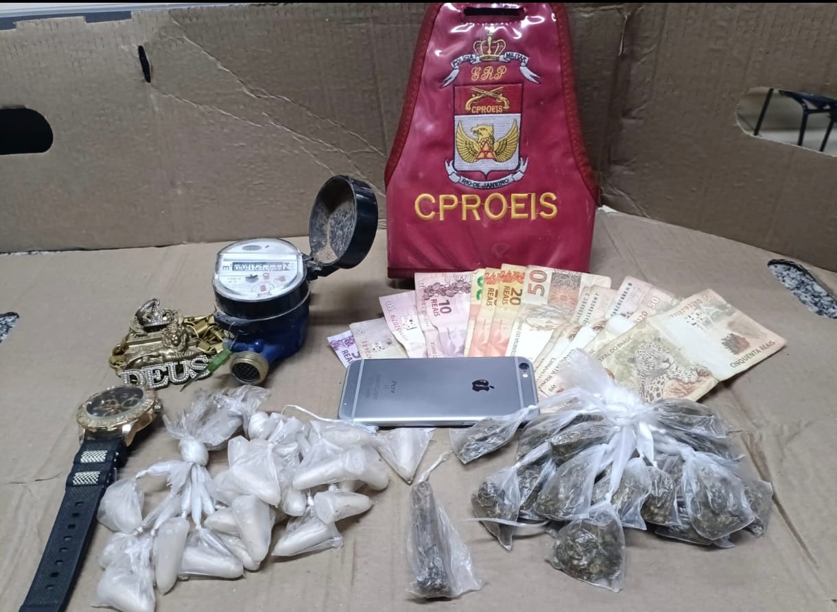 Drogas e dinheiro apreendidos no Açu em ocorrência envolvendo adolescente