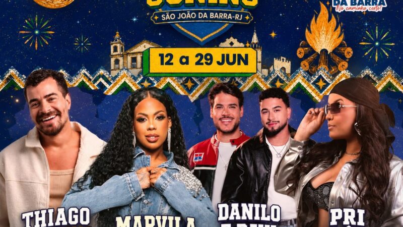 Pagode com Thiago Martins e Marvvila, sertanejo de Danilo e Davi, e piseiro com Pri Arêba no Circuito de SJB