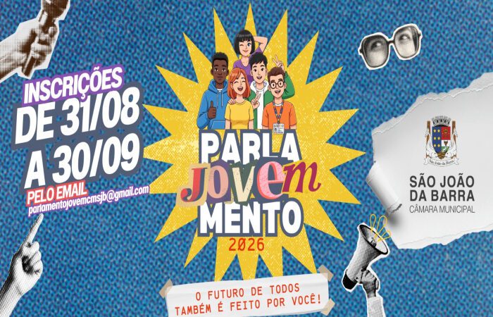 Inscrições abertas para o ‘Parlamento Jovem’ da Câmara de São João da Barra 
