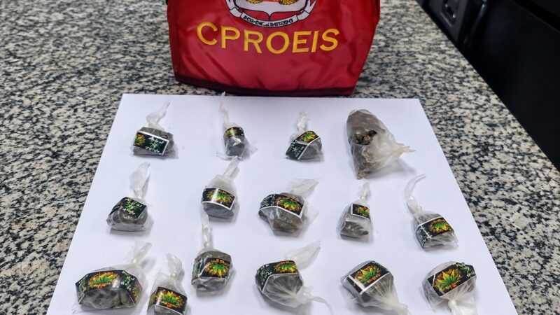 Polícia apreende 58 pinos de cocaína e 14 sacolés de maconha no Açu, em SJB